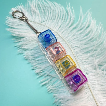 PC4-Key Mechanical Keyboard Fidget Keychain